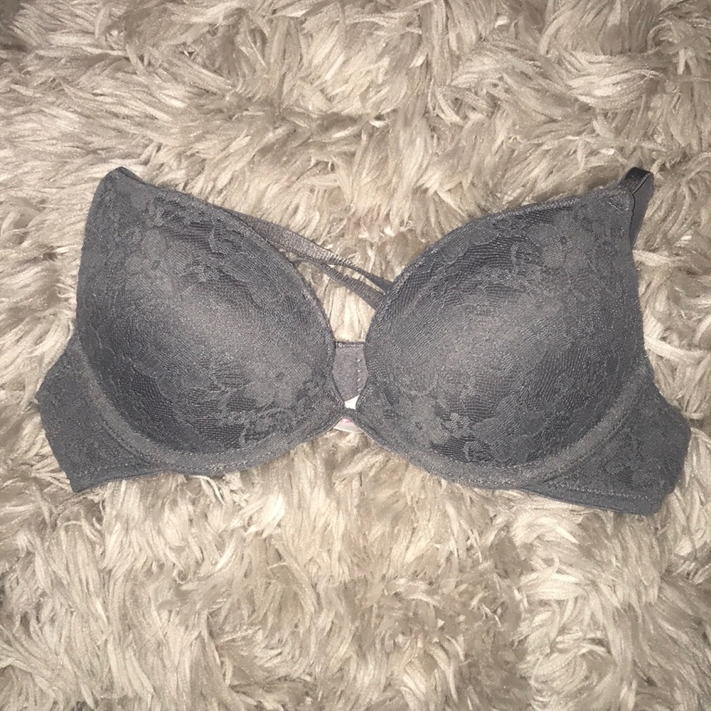 Gray Lace Bra